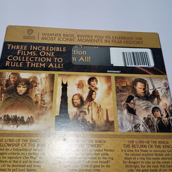 Lord Of The Rings Trilogy 3-Film Collection DVD 2012 New Sealed W/ Slipcover - Picture 3 of 13